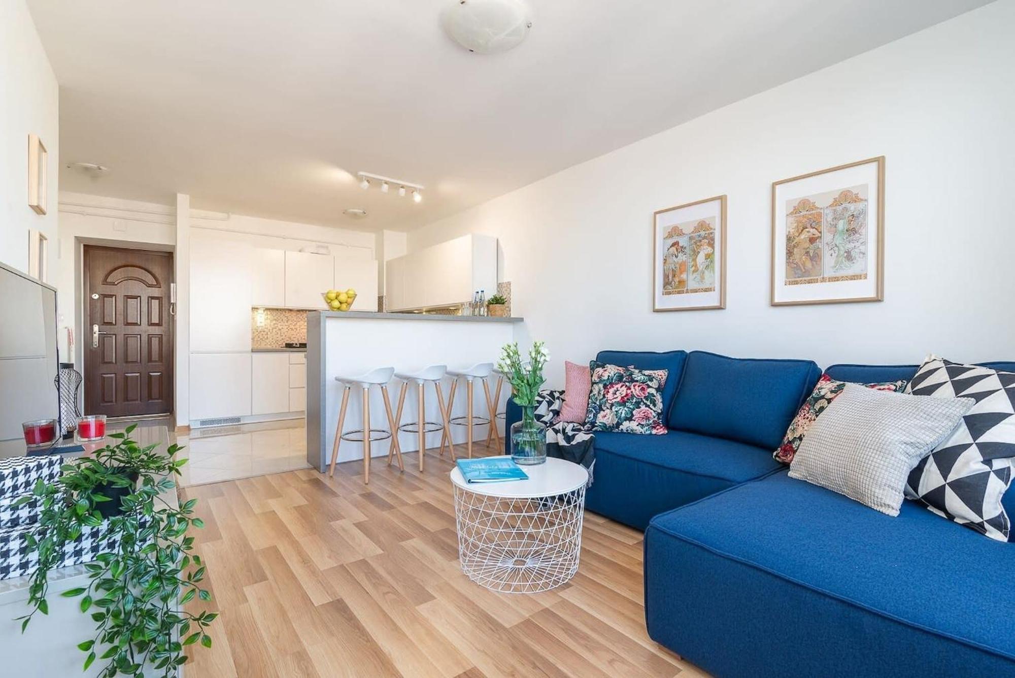 Navy Aesthetic Apartment With Balcony By Noclegi Renters Warszawa Eksteriør bilde